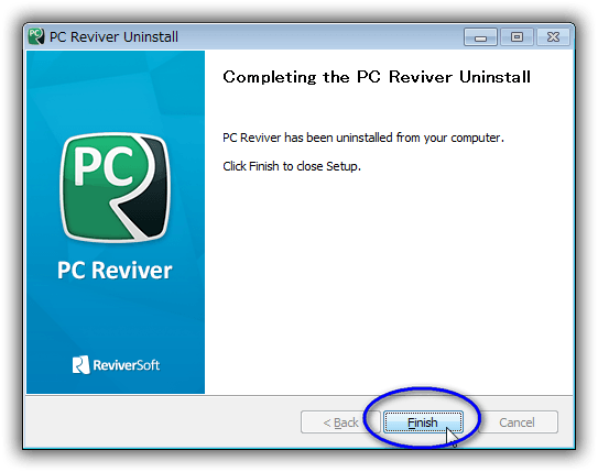 PC Reviver アプリをアンインストール